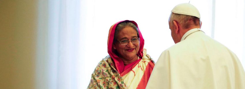 La primera ministra de Bangladesj, Sheikh Hasina, visita al papa Francisco en el Vaticano 12 de