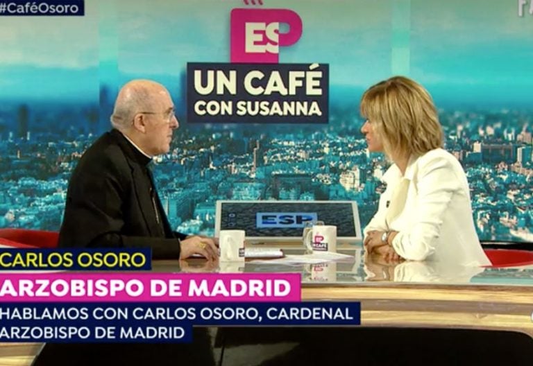 El cardenal arzobispo de Madrid, Carlos Osoro, en el programa de Susanna Griso Espejo Público