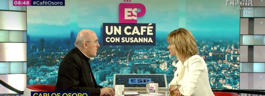 El cardenal arzobispo de Madrid, Carlos Osoro, en el programa de Susanna Griso Espejo Público