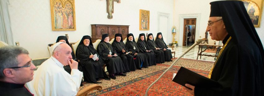 El papa Francisco, con la Iglesia greco-melquita