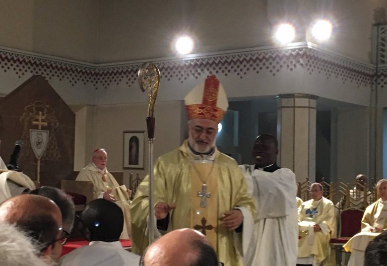 El salesiano Cristóbal López, durante su ordenación episcopal como arzobispo de Rabat, que tuvo lugar el 10 de marzo de 2018