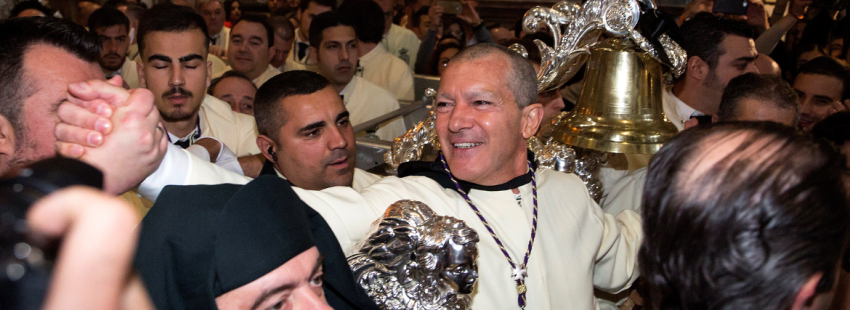 La Semana Santa fue la puerta que utilizó Antonio Bandras para volver a la Iglesia