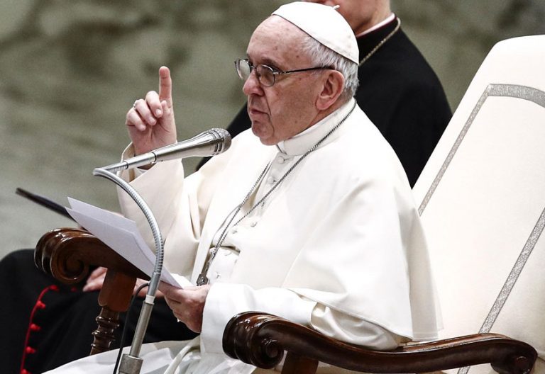el papa francisco en la audiencia general del 7 de marzo