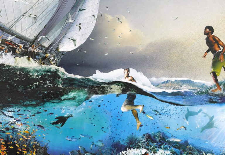 Jesús anda sobre las aguas de David Mach, proporcionada por Fernando Vidal para su blog