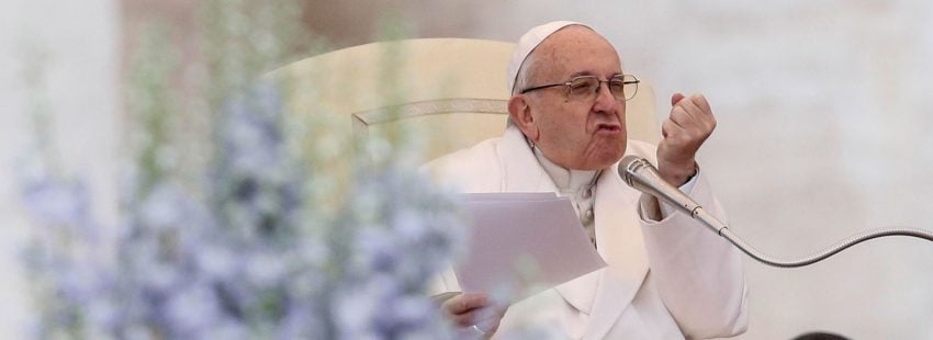 El papa Francisco en la audiencia general en San Pedro 4 de abril 2018