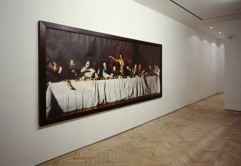 cuadro de sam taylor-wood, esta vez foto del mismo expuesto en algun sitio indeterminado. para el blog de Fernando Vidal