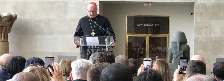 El cardenal arzobispo de Nueva York, Timothy Dolan, en la Gala MET