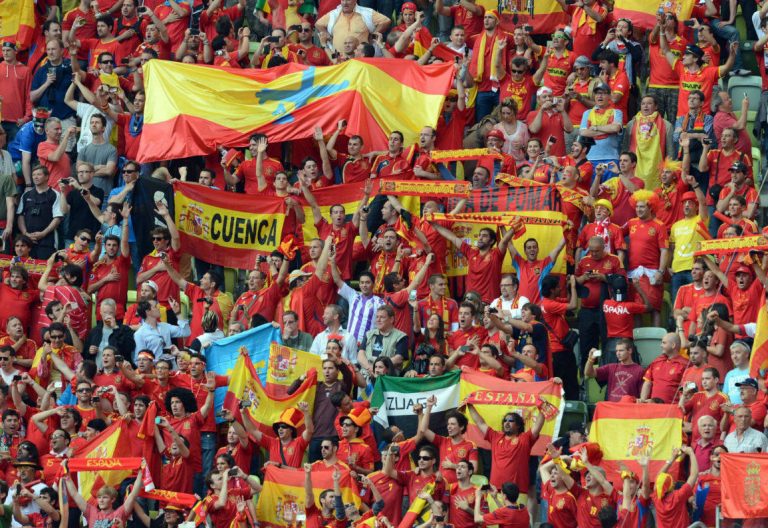 Afición animando a la selección española