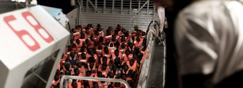 Inmigrantes rescatados por el buque Aquarius/EFE
