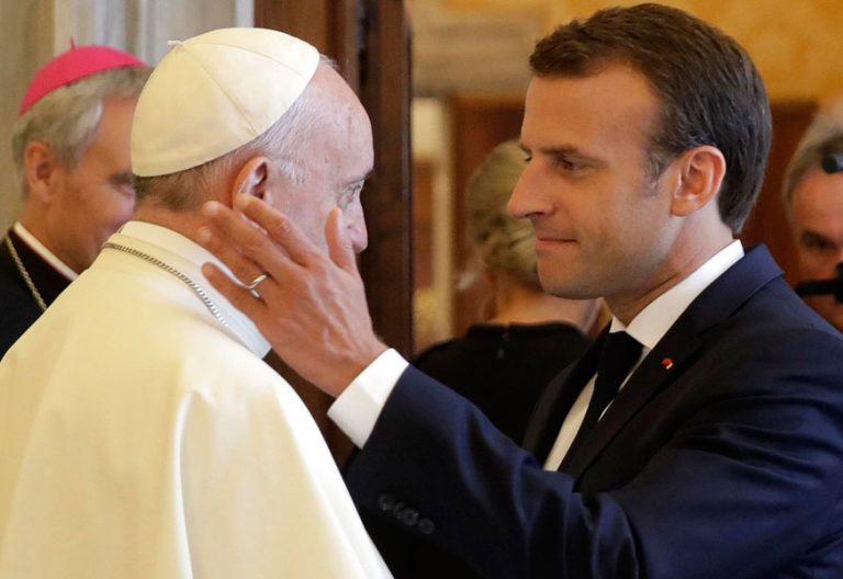 El papa Francisco y Macron reunión 27 de junio Vaticano