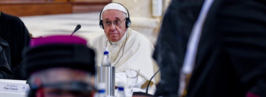 El papa Francisco durante su visita a Bari para una oración ecuménica con los líderes de las