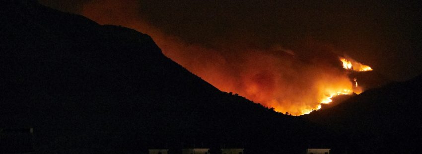 incendio en Llutxent valencia