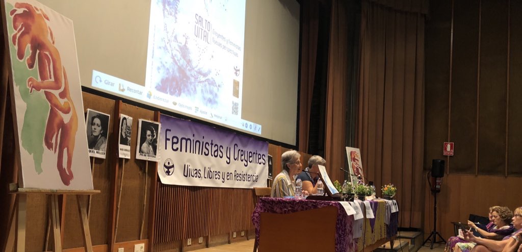 La teóloga Ivone Gebara, en el encuentro celebrado en Zaragoza