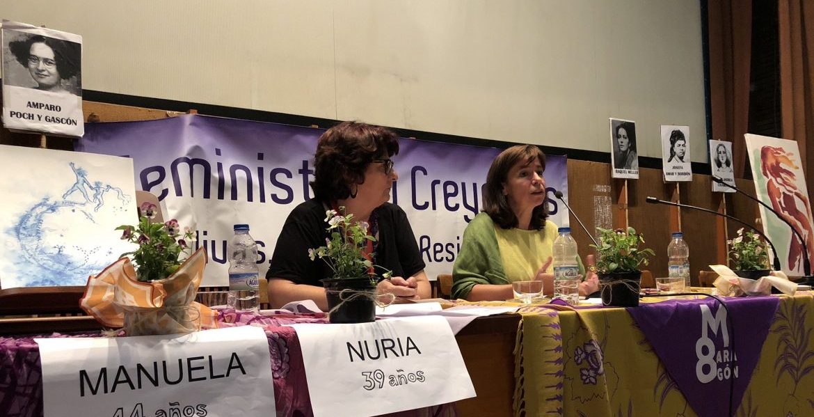 Yayo Herrero y Pepa Torres, en el encuentro sobre teología y mujeres