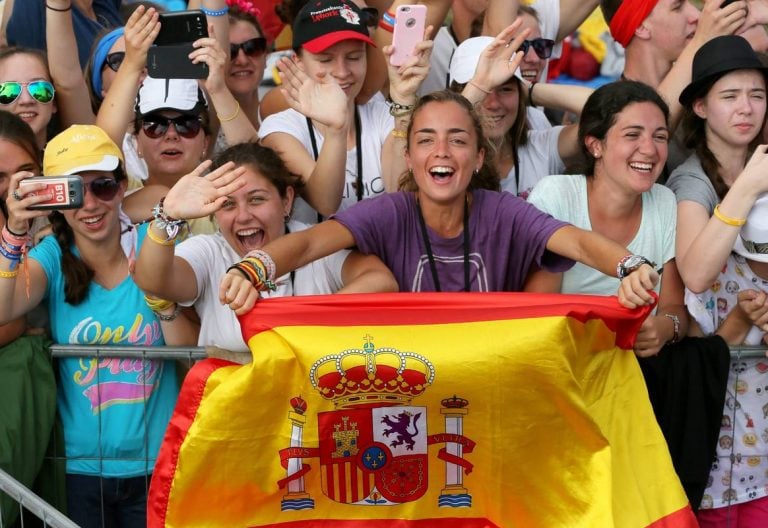 Jóvenes españoles en la JMJ de Cracovia 2016