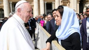 Nadia Murad encuentro con el Papa marzo 2017