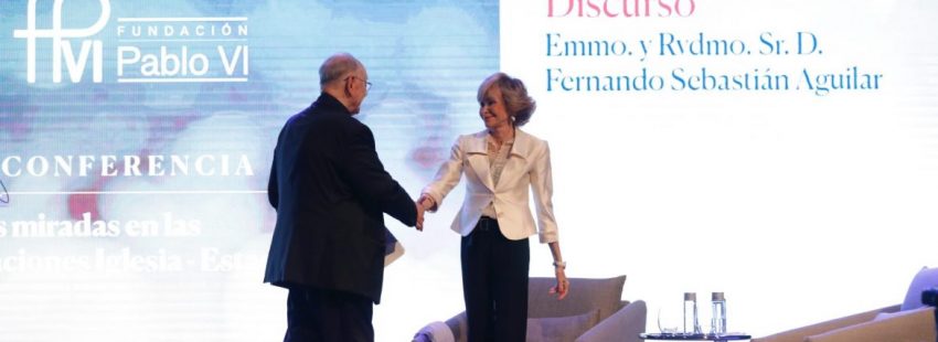 Teresa Fernández de la Vega y Fernando Sebastián en el Congreso Iglesia y Democracia/JESÚS G.