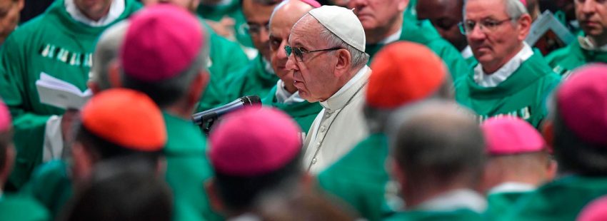 El papa Francisco, en una misa con motivo del Sínodo