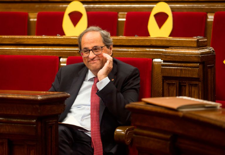 Quim Torra, president de la Generalitat, en el Parlament