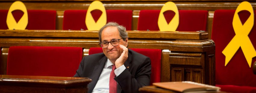 Quim Torra, president de la Generalitat, en el Parlament