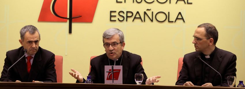 Priemra rueda de prensa de Luis Argüello como seceratrio general de la CEE el 23 de noviembre de 2018