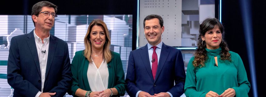 Los representantes políticos que optan a ocupar el Gobierno andaluz en las elecciones del 2 de diciembre de 2018