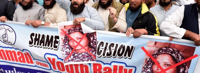 Manifestación en contra de la absolución de la cristiana Asia Bibi en Pakistán/EFE