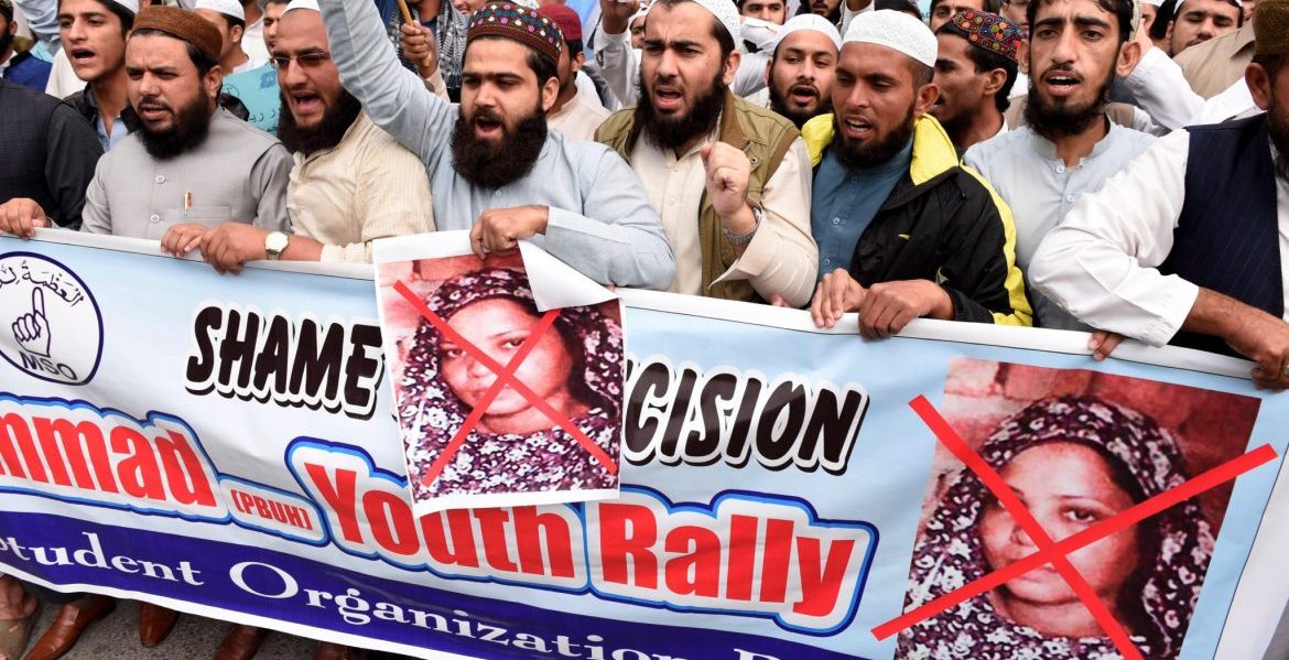 Manifestación en contra de la absolución de la cristiana Asia Bibi en Pakistán/EFE