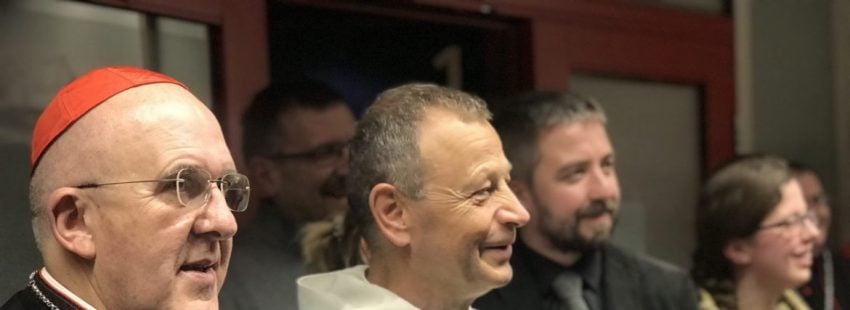 Carlos Osoro y el hermano Alois de Taizé