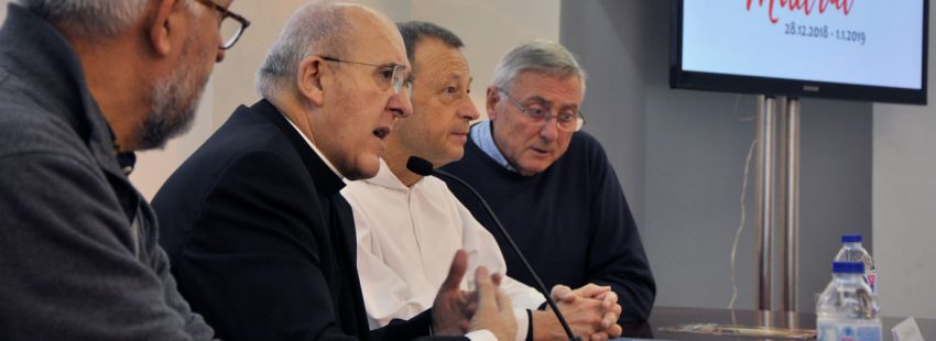 El cardenal Carlos Osoro y el hermano Alois durante la presentación del Encuerntro Europeo de