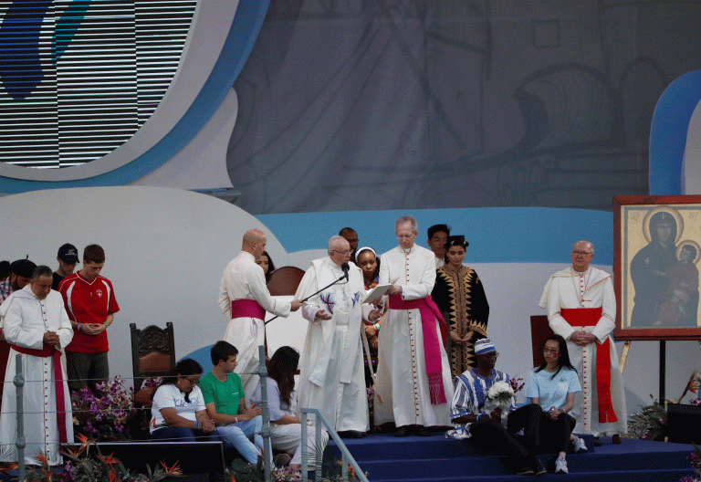 El papa Francisco en la apertura de la JMJ de Panamá