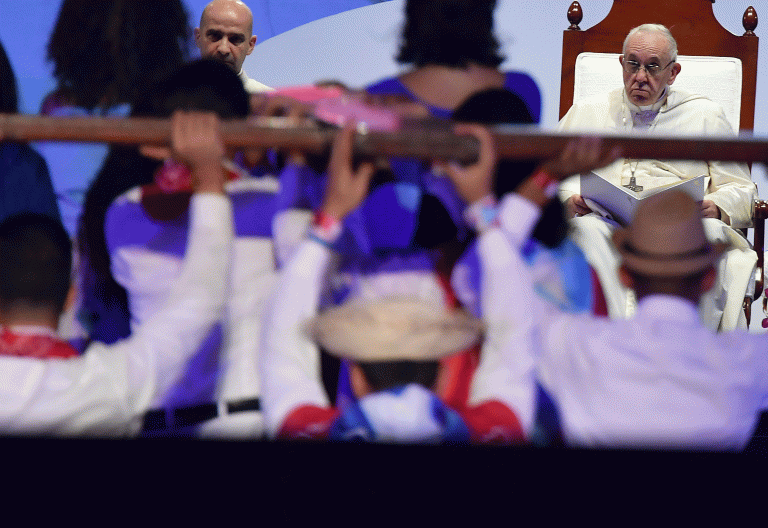 El papa Francisco en el Via Crucis de la JMJ de Panamá