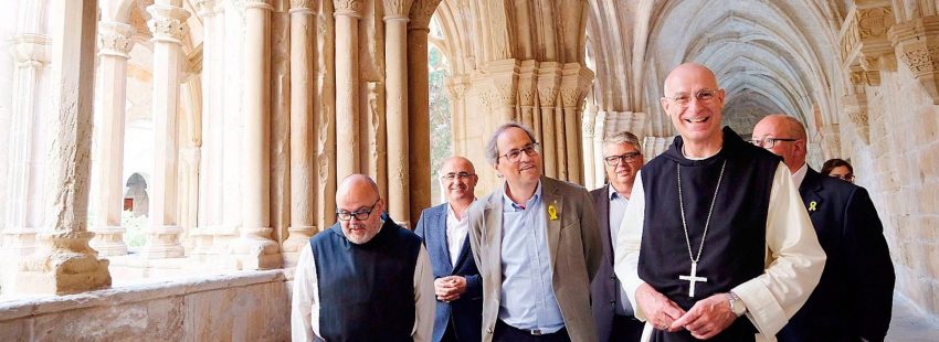 Quim Torra, de visita en el Monasterio de Poblet