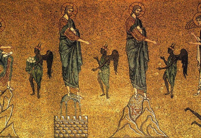 Tentaciones de Jesús en el desierto (Basílica de San Marcos de Venecia)
