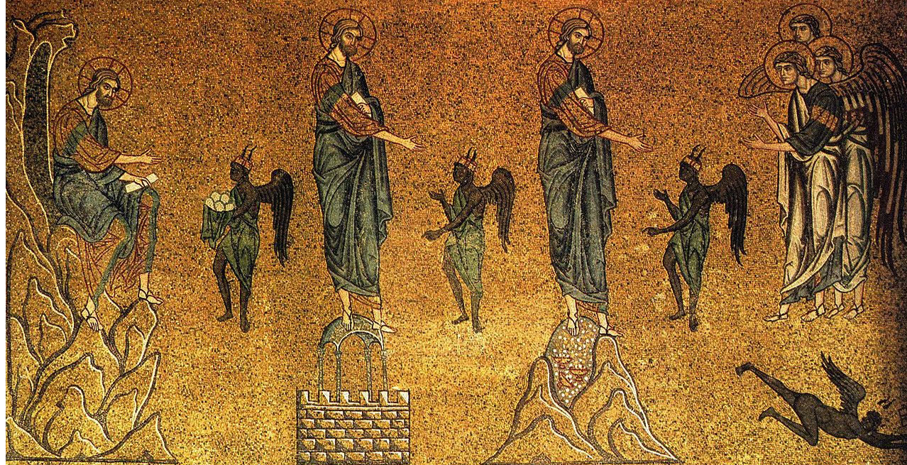 Tentaciones de Jesús en el desierto (Basílica de San Marcos de Venecia)