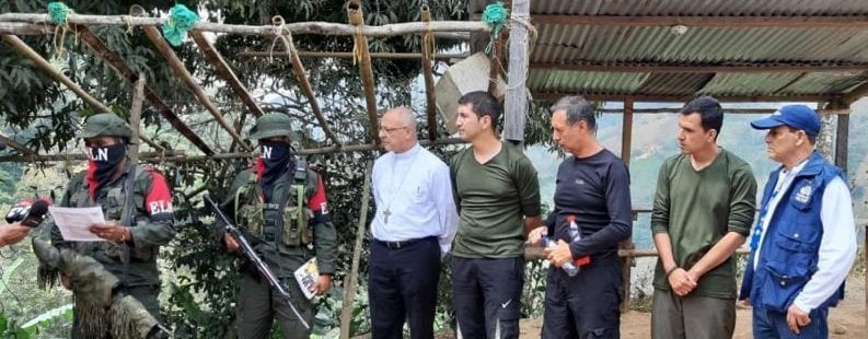 La Iglesia católica, pieza clave en la liberación de tres secuestrados del ELN