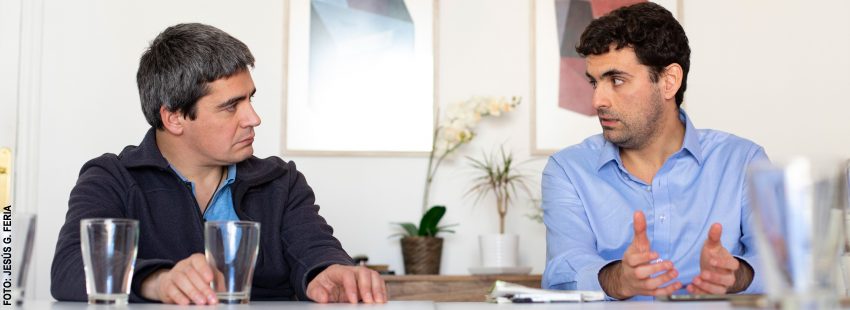 Miguel Ángel Hurtado, víctima de abusos, y Luis Alfonso Zamorano, sacerdote