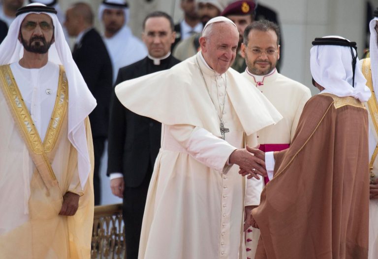 El papa Francisco en su viaje a Abu Dabi