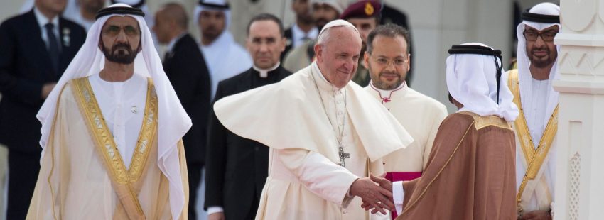 El papa Francisco en su viaje a Abu Dabi