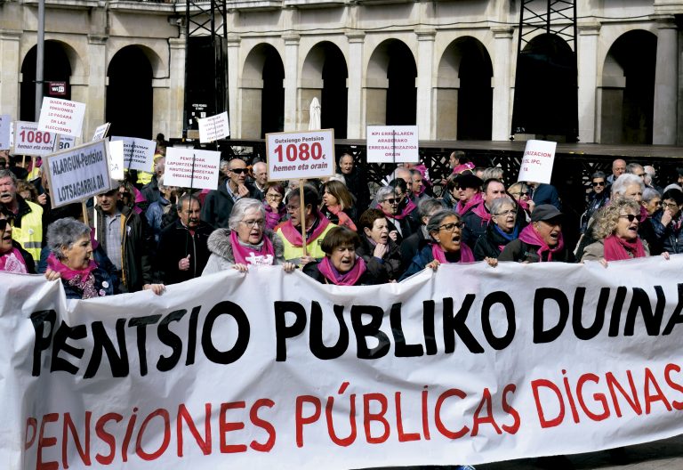 Protestas de pensionistas en Vitoria