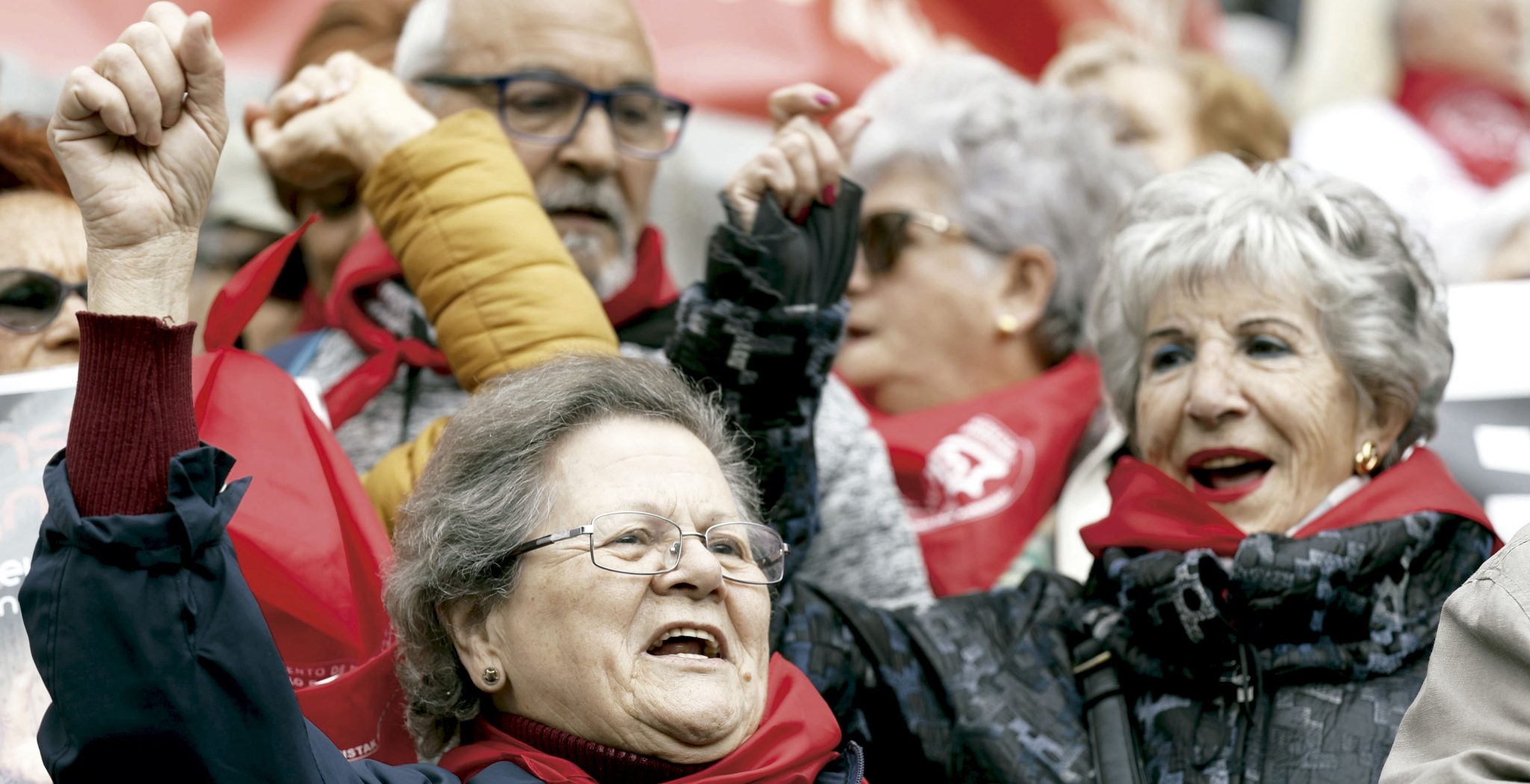 Protestas de pensionistas en Bilbao
