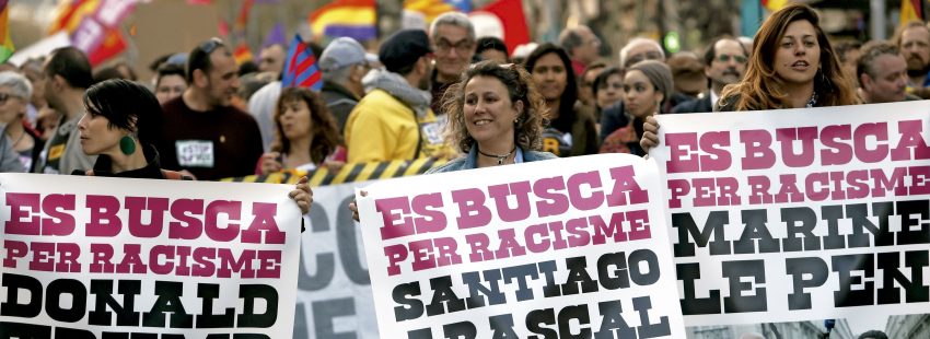 Manifestación contra el racismo en Barcelona