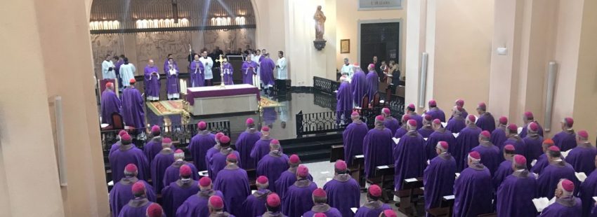 Los obispos españoles celebran la eucaristía en el Cerro de los Ángeles