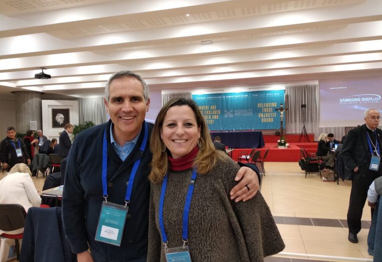 Marifran Sánchez y Alberto Ares, jornada de Trata en Roma