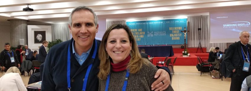 Marifran Sánchez y Alberto Ares, jornada de Trata en Roma