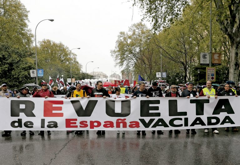 España vaciada manifestación en Madrid desde Teruel y Soria