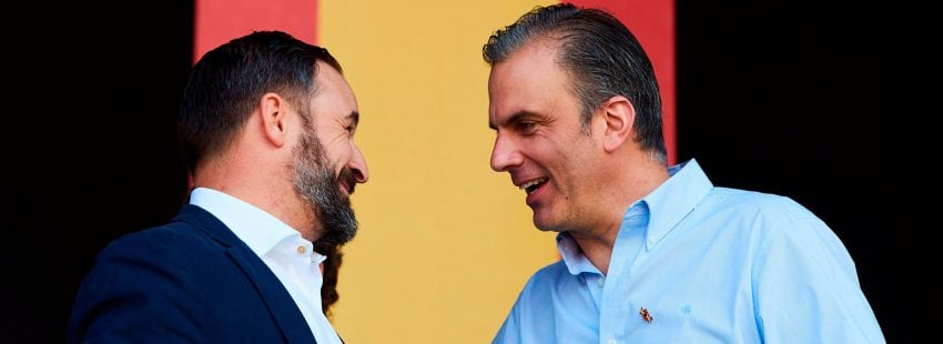 Santiago Abascal y Javier Ortega Smith, presidente y secretario general de Vox