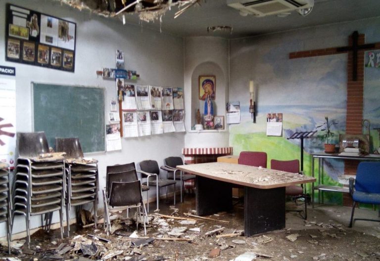 Incendio en la iglesia de la Cañada Real