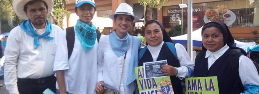 La Ola Celeste México se moviliza en Hidalgo ante la posible legalización del aborto
