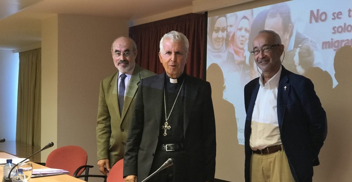 De izda. a dcha., Jesús Miguel Zamora, Luis Quinteiro y José Luis Pinilla